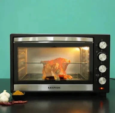 Krypton Electric Oven 48L With Rotisserie And Convection - BlackKitchen AppliancesMake the most delicious meat roast effortlessly with the help of Krypton Electric Oven that comes with a special control switch for rotisserie. A Perfect Fit in the Kitchen